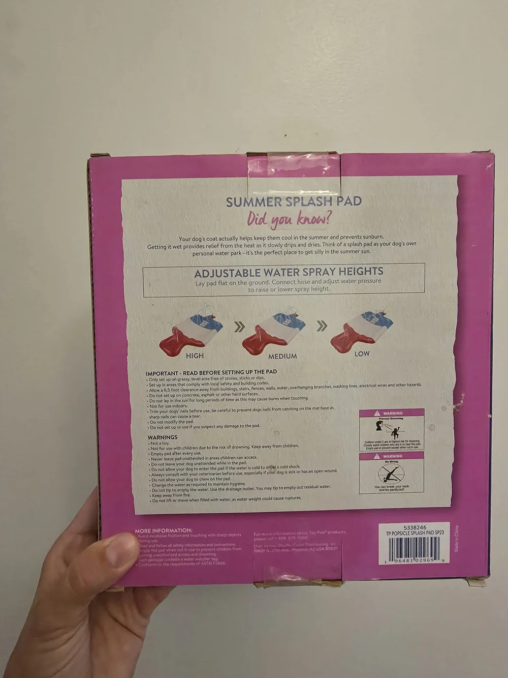 Top Paw Dog Summer Splash Pad - Red, White & Blue